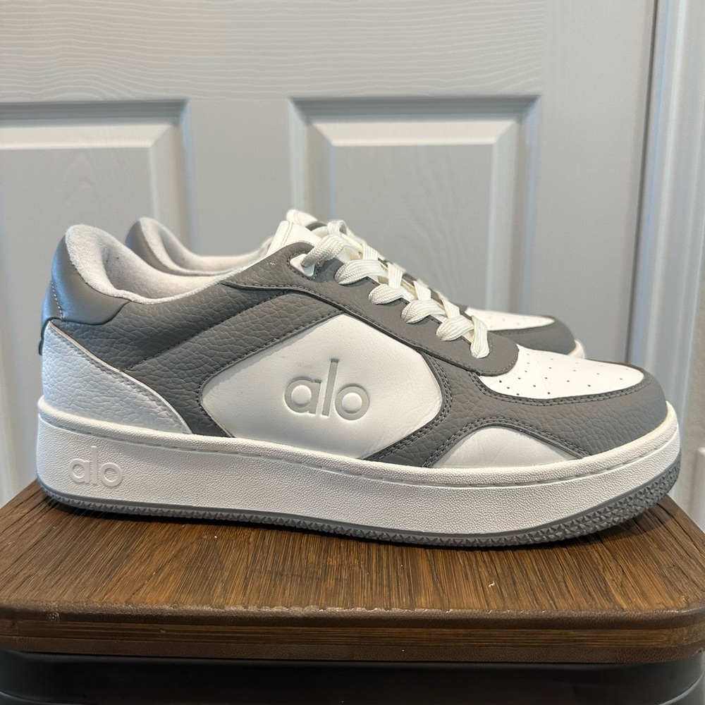 Alo White and Gray Sneakers